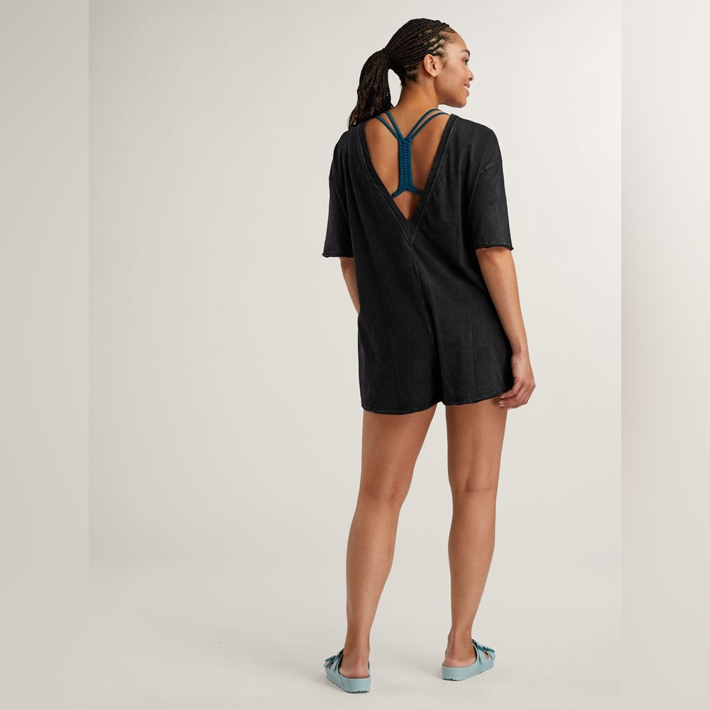 Free People Hot Shot Tee Romper | Black | Size Small | New with Tags